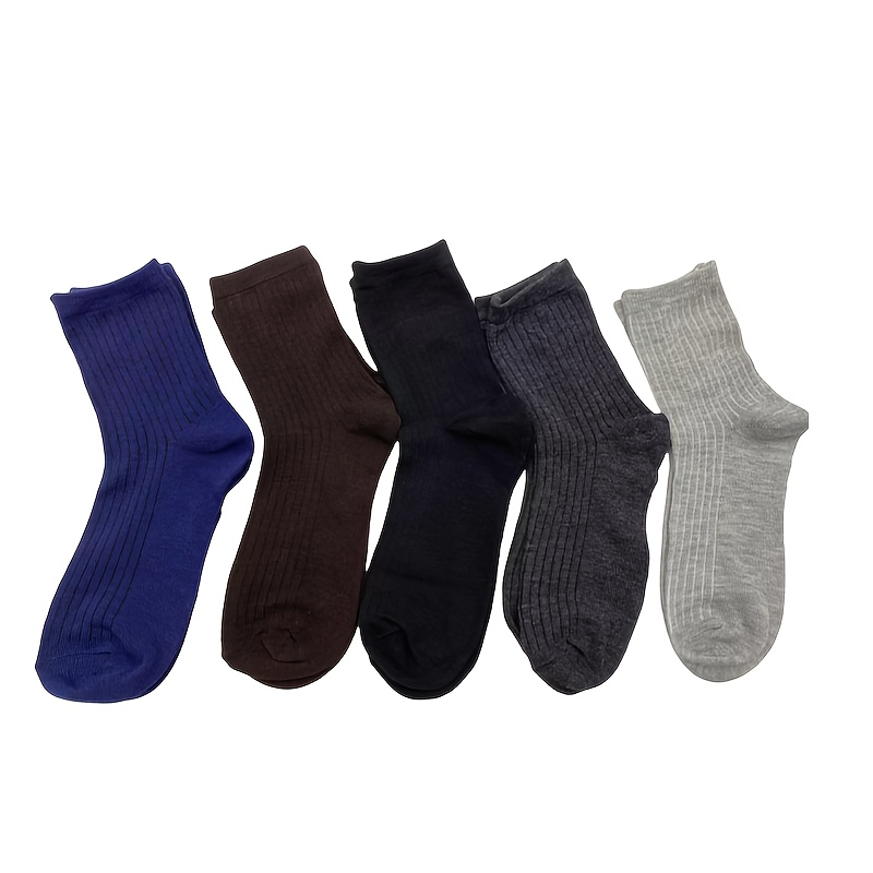 TEMU 5pcs Crew Socks - & -wicking, , Business &