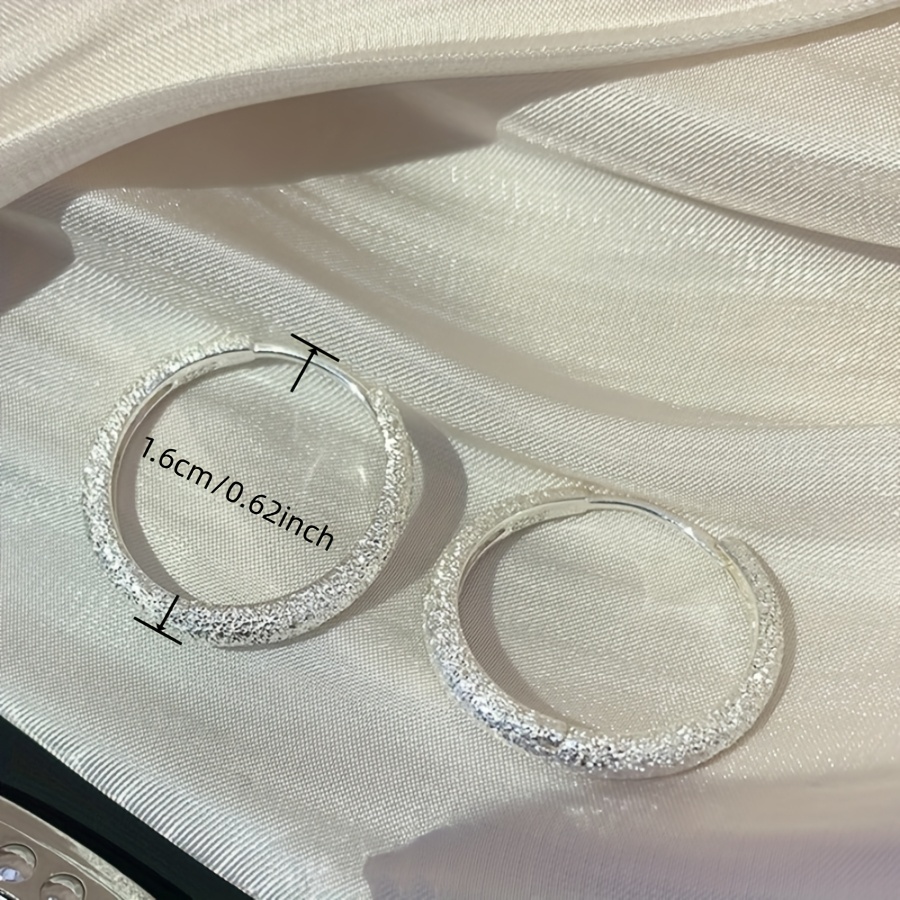 Silvery Hoop Earrings for Galaxy Sparkling Hoop Earrings