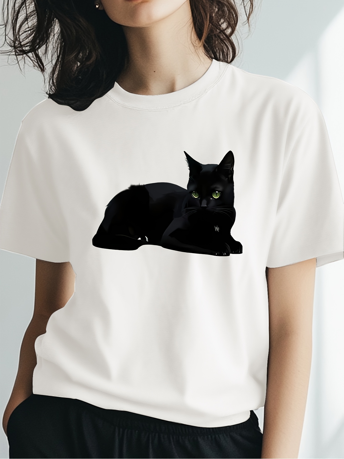 トップス CAT PRINTED TEE(BLACK, 38) 51sbY3KtYGL._AC_.jpg