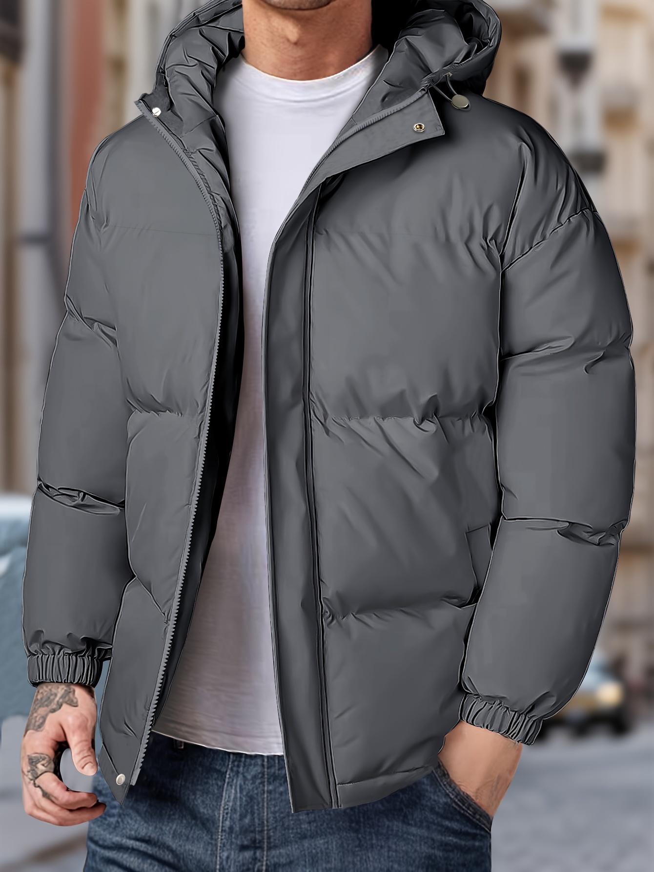 Chaqueta BOLF Estilo Casual Sport Chaqueta De Invierno BOLF Acolchada Con Capucha - Térmica, Deportiva, Mezcla Para Hombre Chaqueta De Invierno Hombre