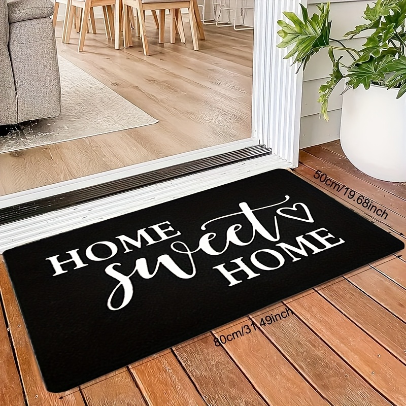 

1pc "" Welcome Doormat - Non-slip, Waterproof, Machine Washable Polyester Mat, Dirt-resistant, Ideal For Areas, Indoor/outdoor Decor, Great Valentine's Day Gift, Holiday Door Mat