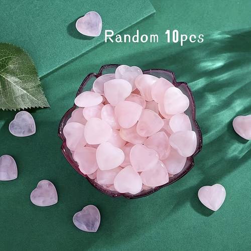 10pcs set of quartz heart shaped palm stone smooth and transparent valentines day mothers day christmas gifts romantic decorations romantic gifts smooth texture glossy end