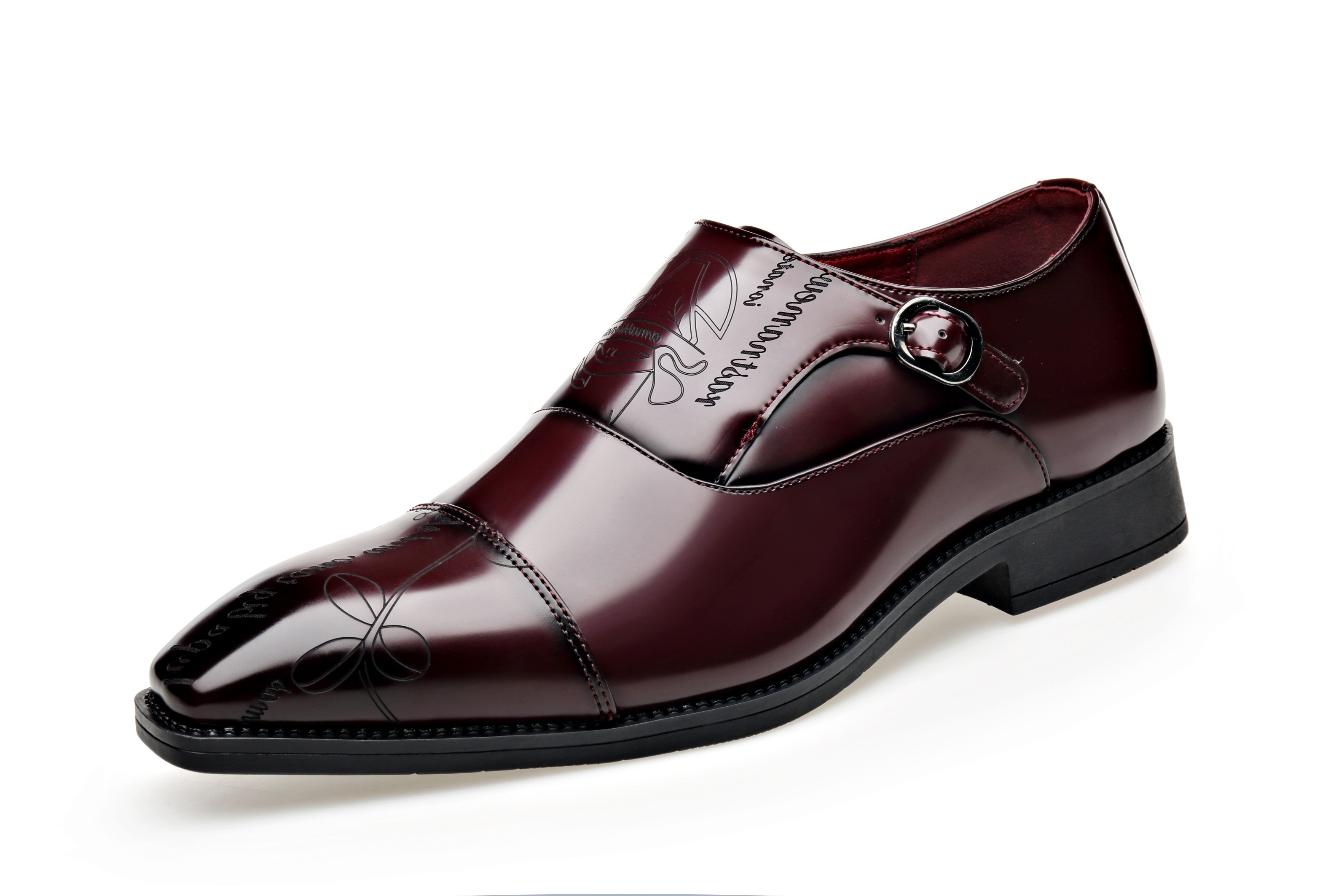 Fashionable Large Size Men'S Casual Shoes with Buckle Design, Beautiful And Elegant, Unique Pattern, Can Be Worn in All Seasons