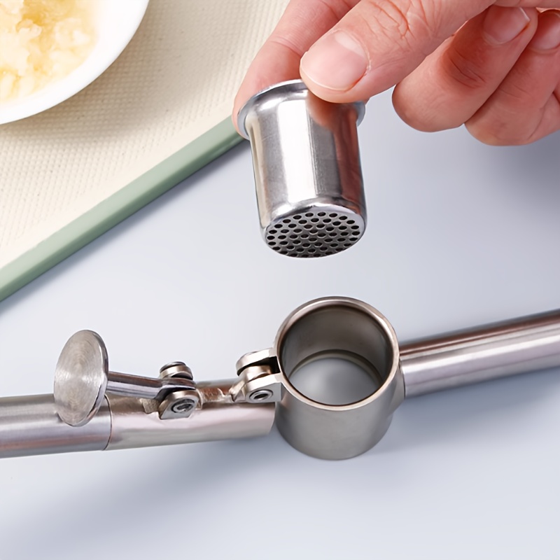 E-shop 304 Edelstahl Knoblauchpresse - Manueller Knoblauchschäler, Zerkleinerer Mincer für Knoblauchpaste Püree