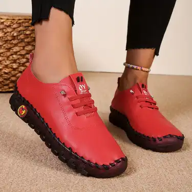 Womens Lightweight Breathable Slip Loafers Plus Size Round
