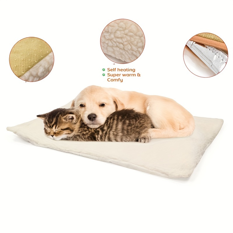 

Self Warming Cat Bed Mat 23.6 X 17.7 Inch Extra Warm Thermal Pet Pad For Indoor Outdoor Pets With Removable Cover Non-slip Bottom Washable