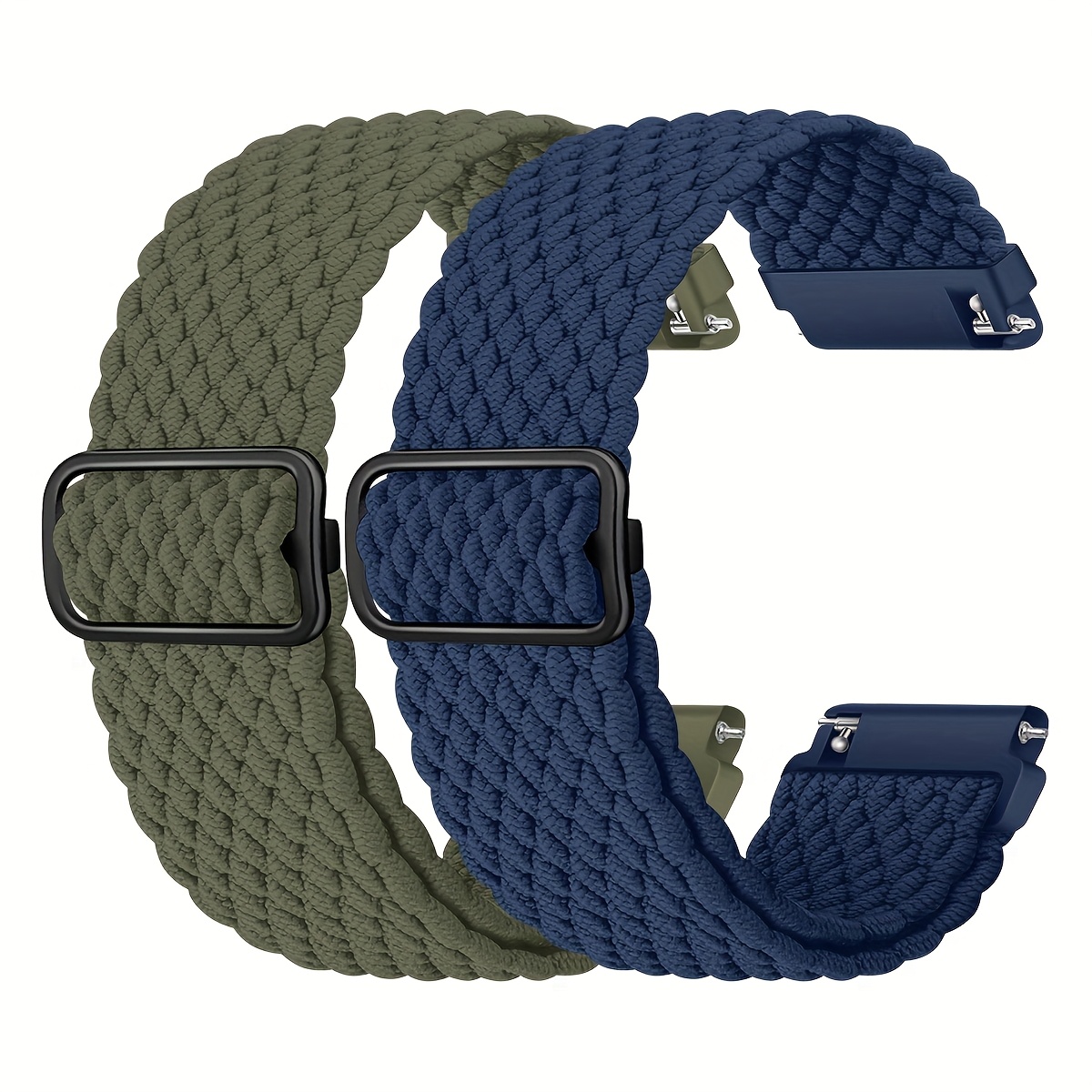 Denim Watch Braided Solo Loop Braided Nylon Band With Buckle For