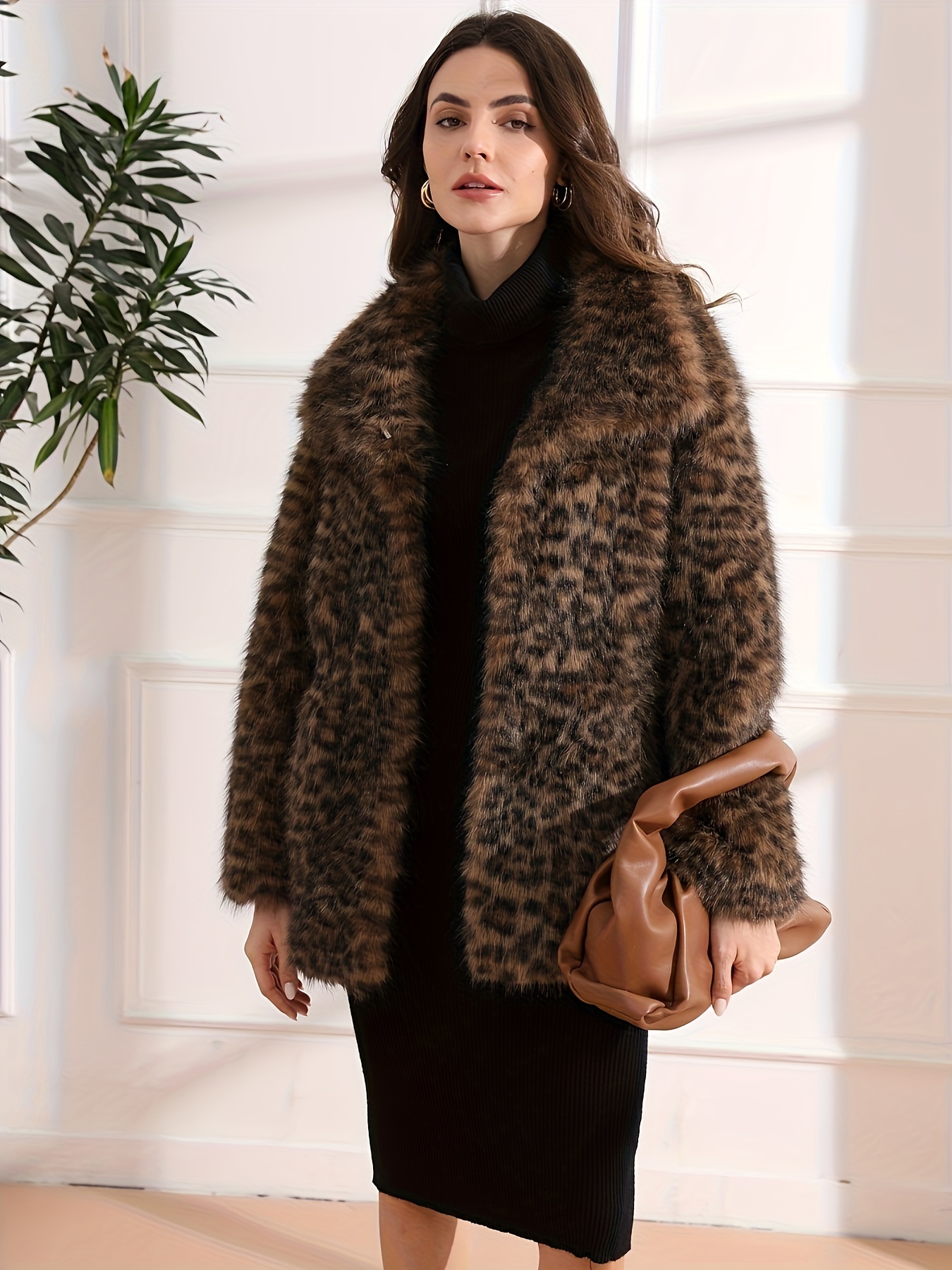 Manteau Léopard Fausse Fourrure Alfani Taille OX - Neuf Avec étiquette - Prix Détail 189€