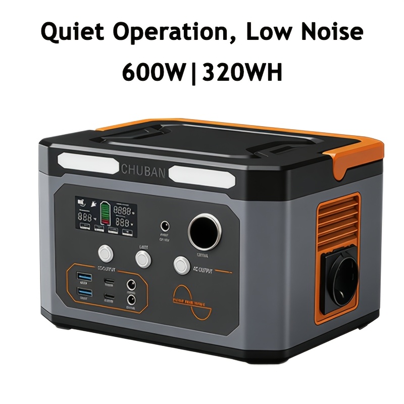 Solar Panels Individually Power Bank, 600w, 100, 000 Mah ( 1200w) Ac Output, Pure Sine Wave Portable , Suitable For Travel, Camping, Rv Travel, Electronic Devices, And