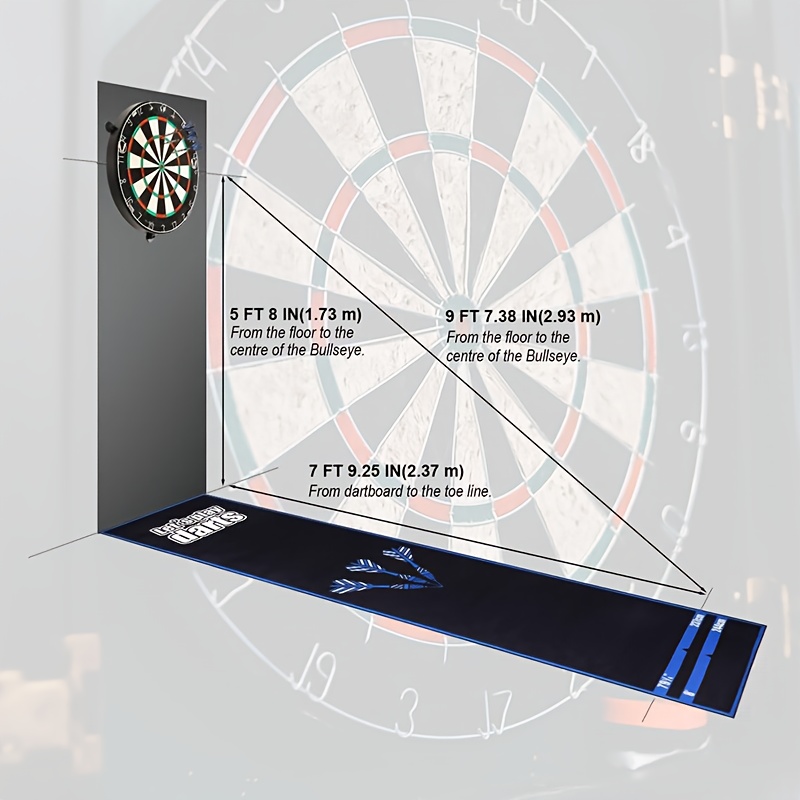 E-shop 1. Professionelle Dartpfeil-Matte aus Stahl und weichem 00Darts, kompatibel mit Wurfleinen, bedruckt, schützt den Boden und Dartspitzen aus