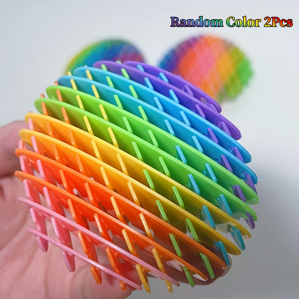Image of Gift For Her/him 2pcs Fidget Worm Toy: Sensory Fun For Kids And Adults - Perfect For Halloween, Christmas, And Everyday Play - Plastic Material, Random Colors