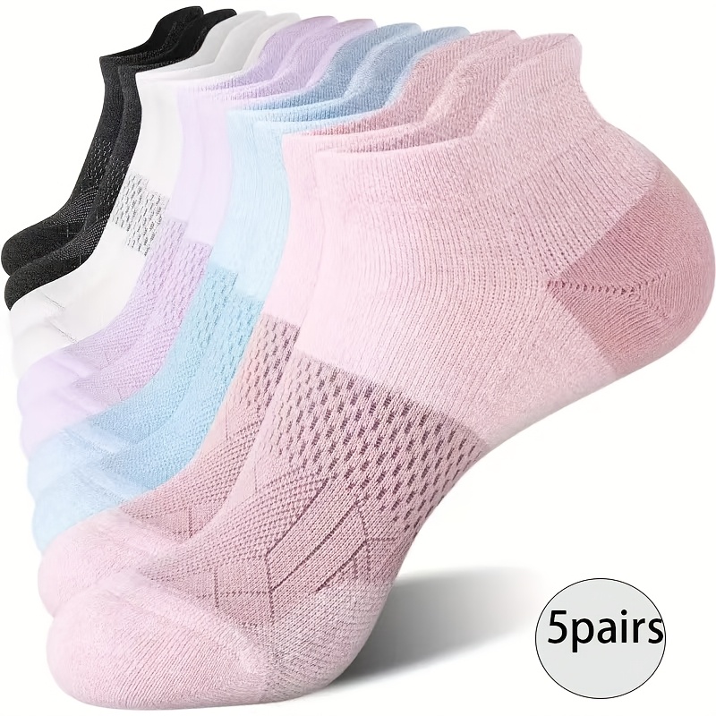 E-shop 5 Paar Damen Lauf Fitness Marathon Kurze Socken Lässige Bequeme Atmungsaktive Socken