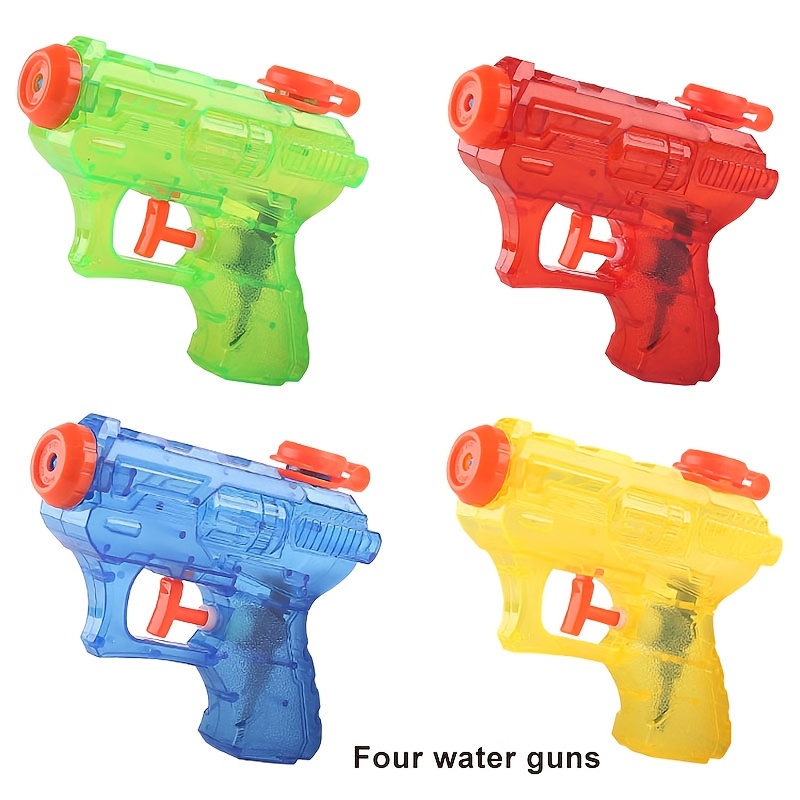 Image of Transparent Water Gun Spray Toy, 2pcs(random Colour) 4-pcsfun Toys For Children Pool Toys And Beach Toys Set Bath And Shower Interactive Fun Christmas, Halloween, Birthday Gifts And Giveaways