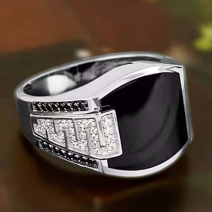 TEMU 1 anillo de moda hip-hop para hombre, moderno y versátil ( de anillos no incluida)