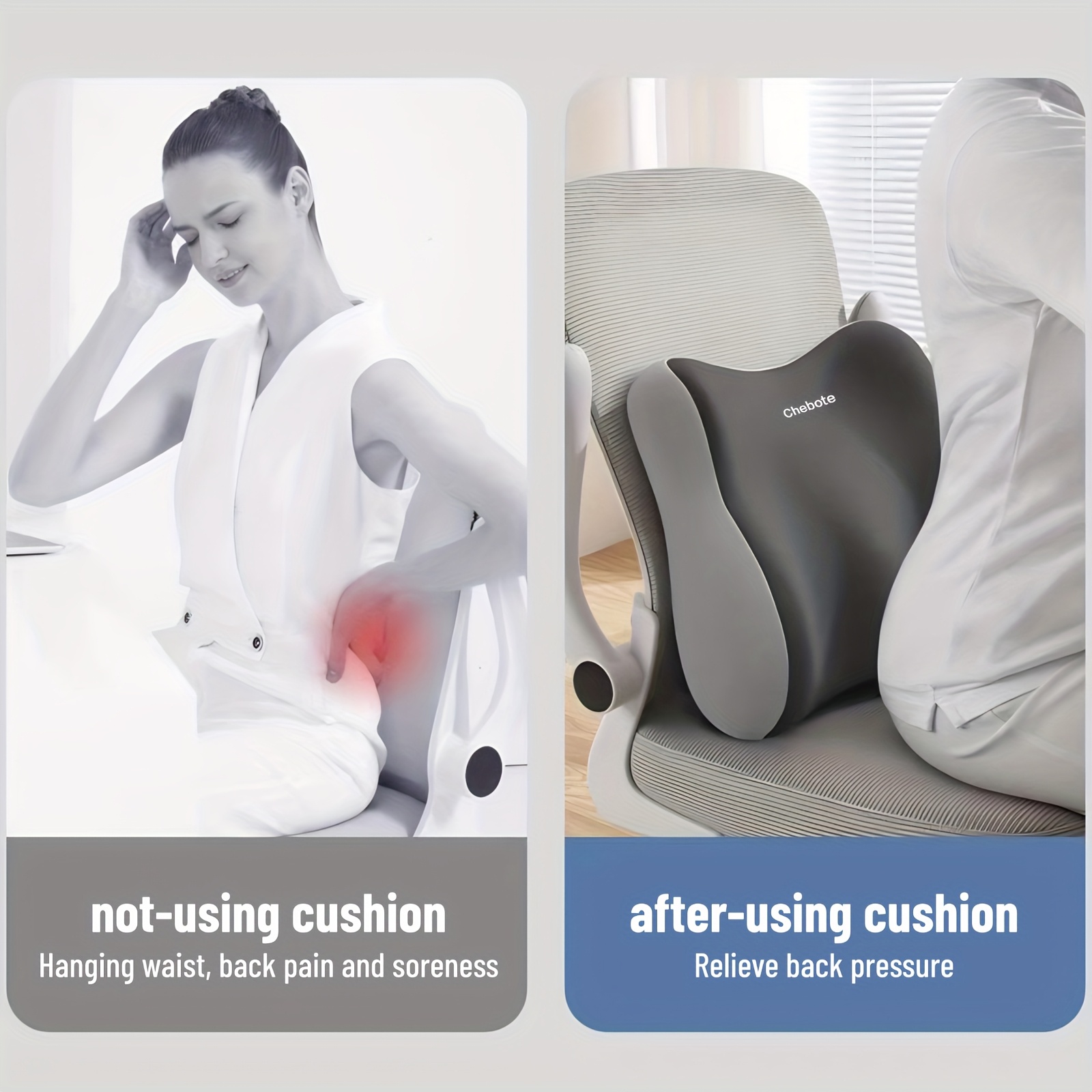 ergonomic lumbar support pillow with memory foam posture   cushion for lower     office chair car seat portable machine washable lightweight lumbar pad with contoured     office use ideal for prolonged sitting lumbar pillow breathable mesh   seating portable pillow durable construction remote workers Product details 3