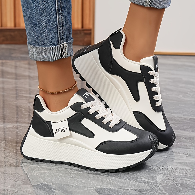 TEMU Baskets décontractées pour femme, chaussures toutes saisons, chaussures de course, polyvalentes, confortables, simples, chaussures d'étudiante,