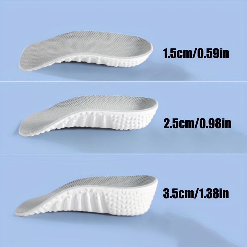 Onzichtbare Inlegzolen voor Hoogteverhoging Ademend Maat Steunzolen  voor Sneakers