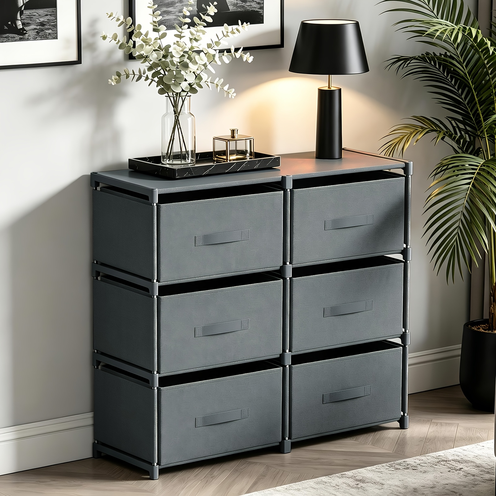 TEMU Opbergkast met 6 lades, opbergkast voor thuis en kamer, decoratieve opbergkast, kledingopbergkast, opbergkledingkast, ladenkast, opbergkast,