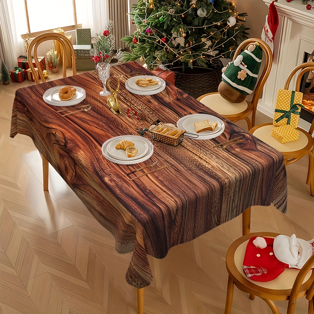 TEMU A Stylish Printed Rectangular Tablecloth Suitable For Dining Tables, Restaurants, Parties, And Occasions, Fitting Tables Of Different Sizes.