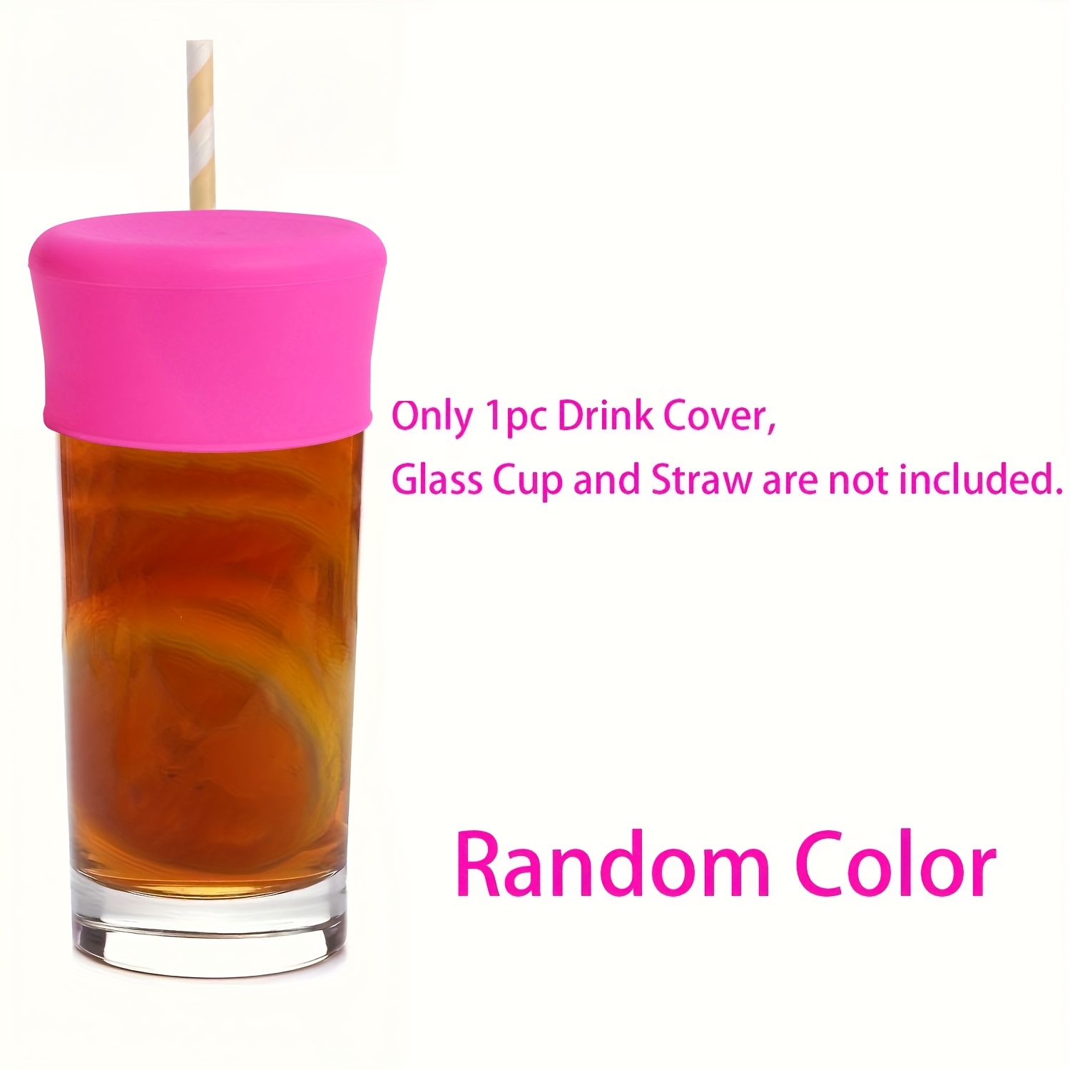 random color 1pc 3pcs 5pcs silicone drink covers with straw hole glass cup lid protector toppers for bug prevention   club cup safety additions ideal for christmas halloween fathers day graduation