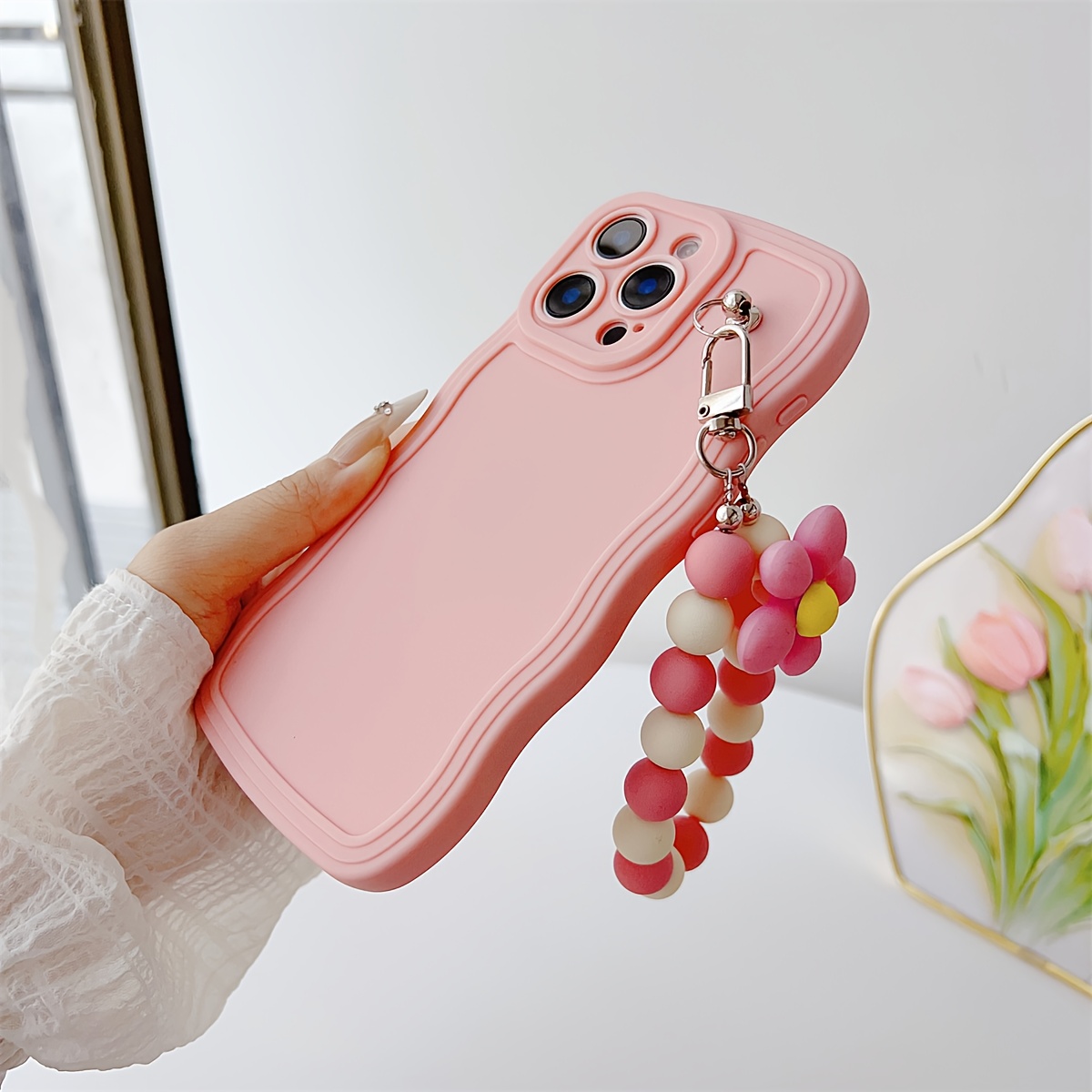 Wirvyuer Cover Compatible con iPhone Xr Custodia con Cordino Regolabile Donna Amore Cuore Cover con Collana Elettrolitico protezione fotocamera