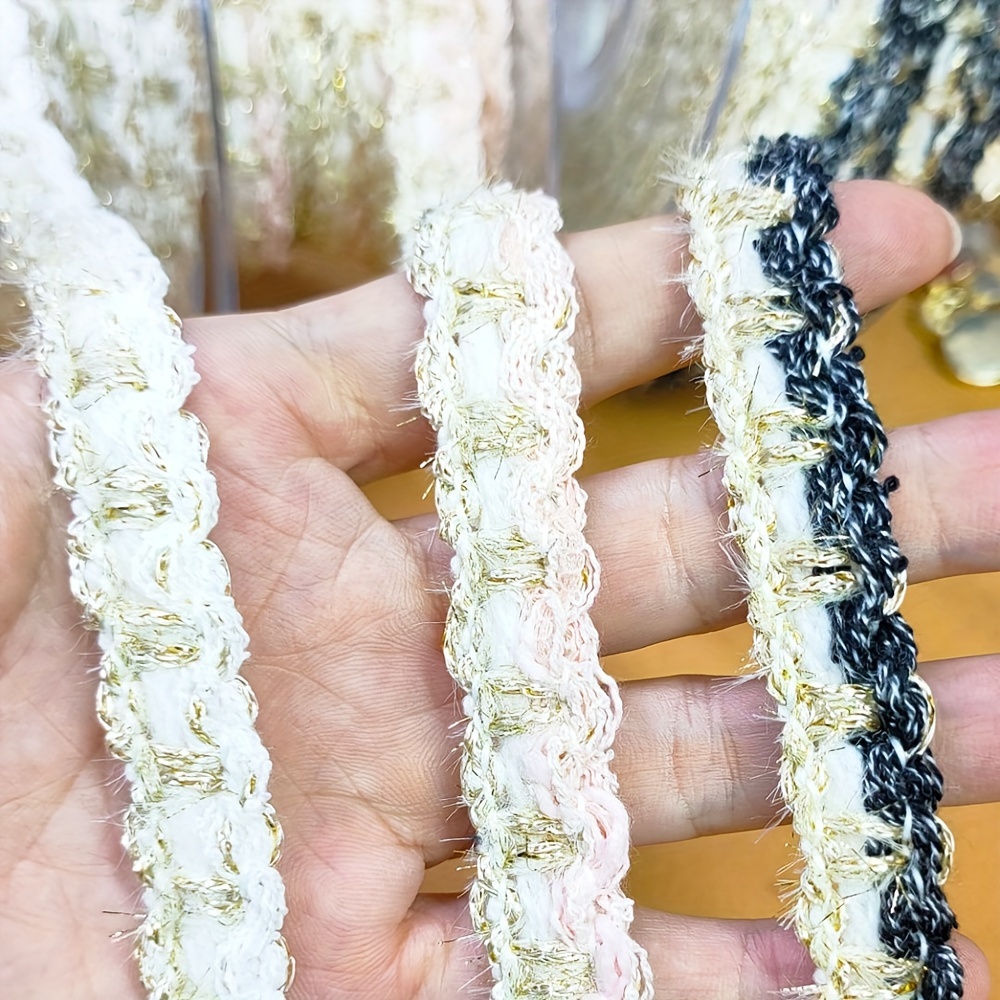 vintage golden threaded braided ribbon wide mixed colors diy