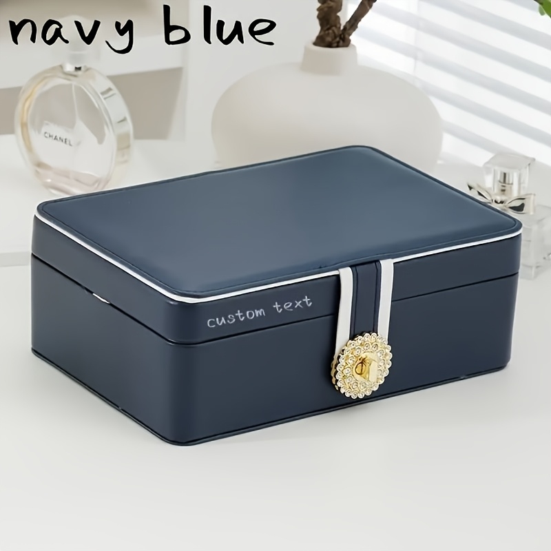 Customizable Double-Layer PU Jewelry Box