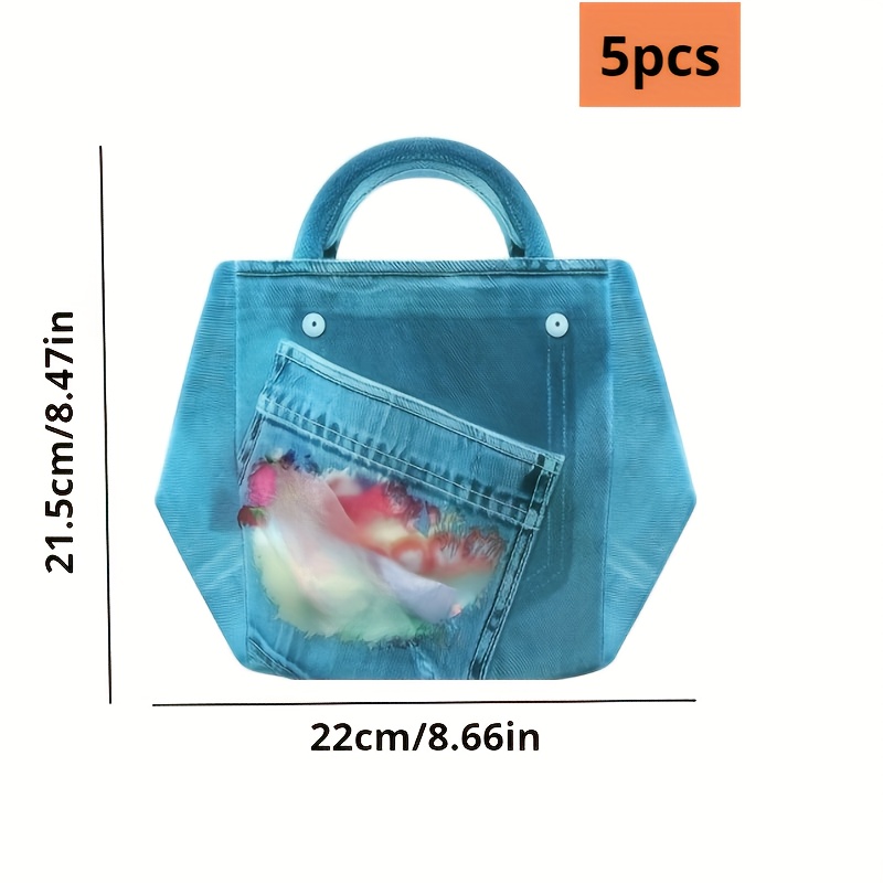 Image of 5pcs/20pcs Favor Tote Gift Bags, Great For Birthday Party Supplies Storage/home Handmade Storage/crafts/jewelry Storage Packaging/small Business Packing