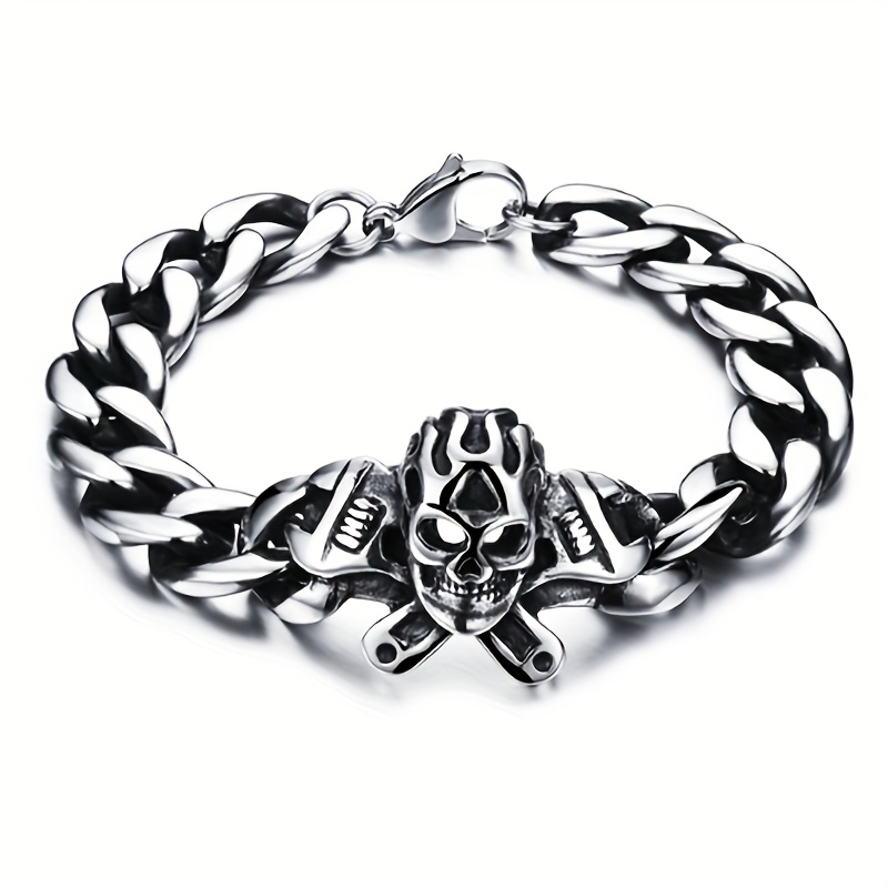 Gothic Skull Pendant Chain Alloy Hip Hop Jewelry