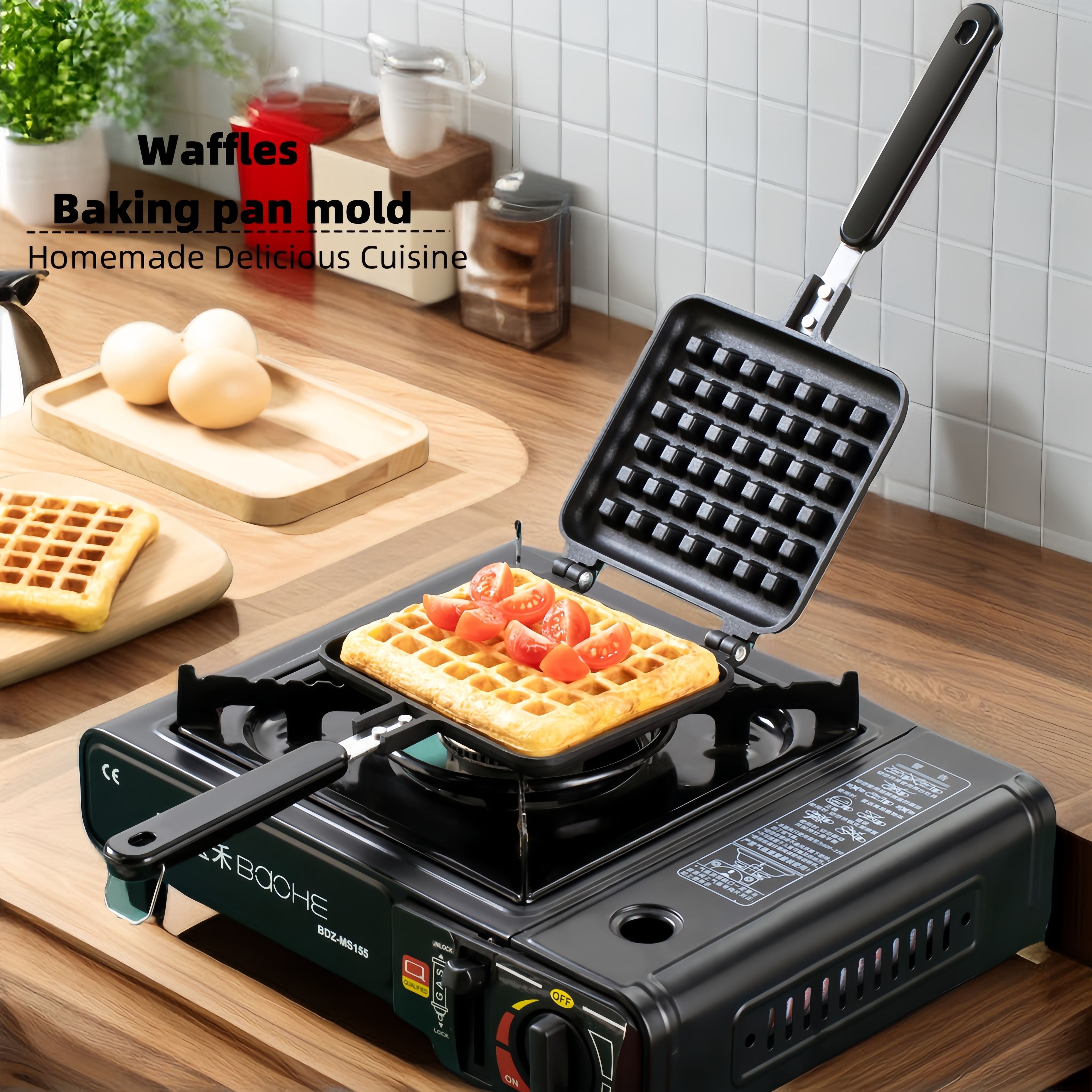US Plug Mini Máquina de Cocinar Waffles Produce 7 Formas - Temu