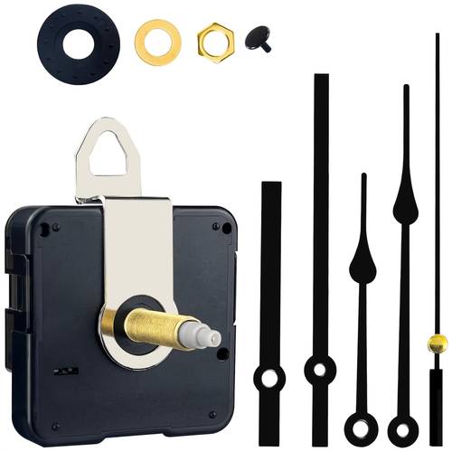 leises uhrenwerk-set, inklusive zwei paar stunden- und minutenzeiger, für die reparatur und herstellung von wanduhren und tischuhren. welle 23 mm - das perfekte wanddekorationsgeschenk für uhrenliebhaber