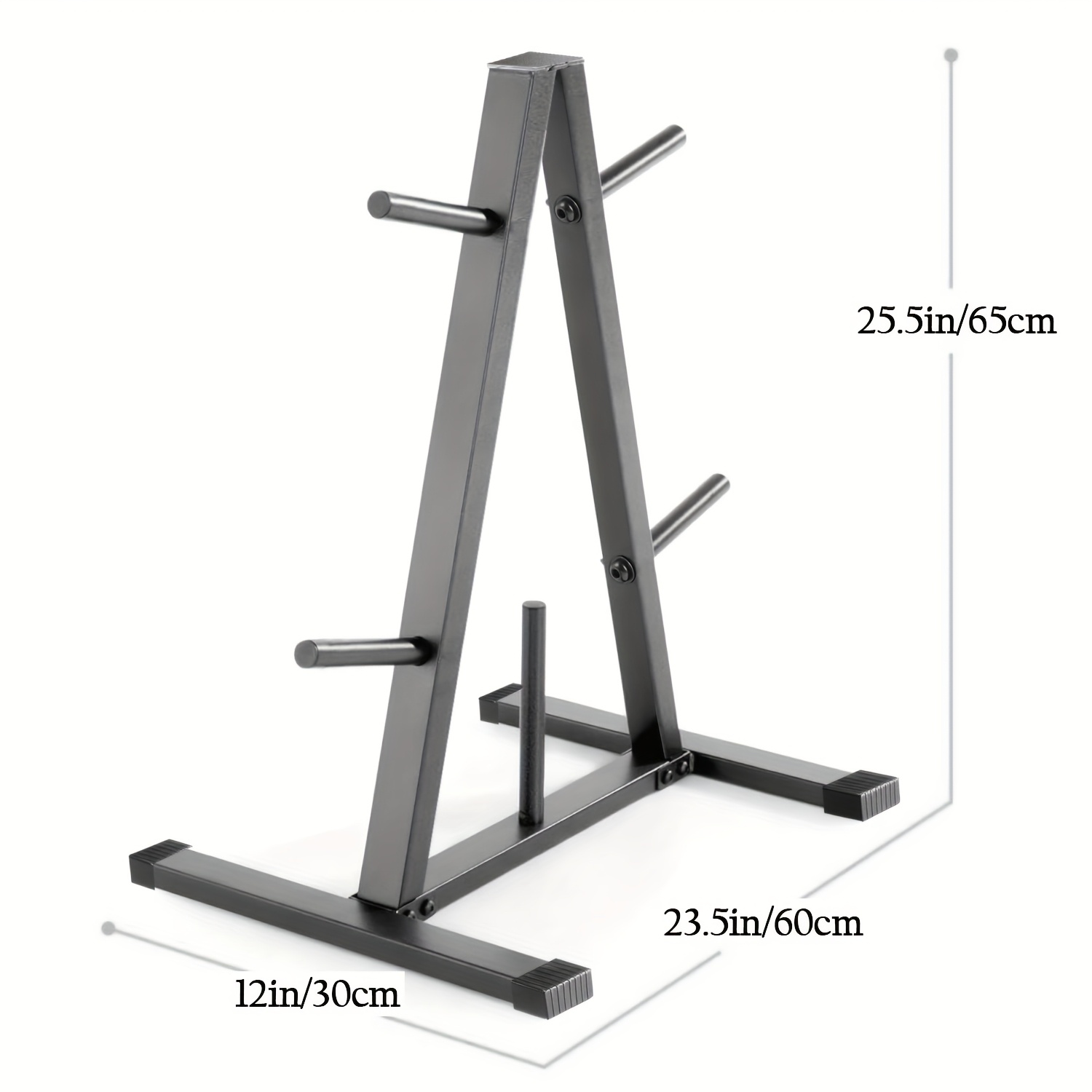 sturdy black iron barbell weight plate rack holds inch Temu