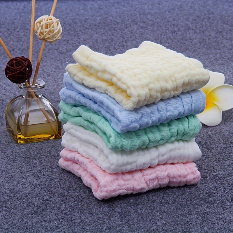 

5pcs Washcloths - 12"x12" , Absorbent & -dry Towels For Feeding And Bathing, Non-waterproof, -and-