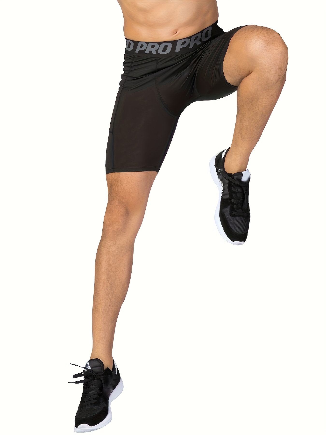 men's compression shorts pockets athletic performance shorts