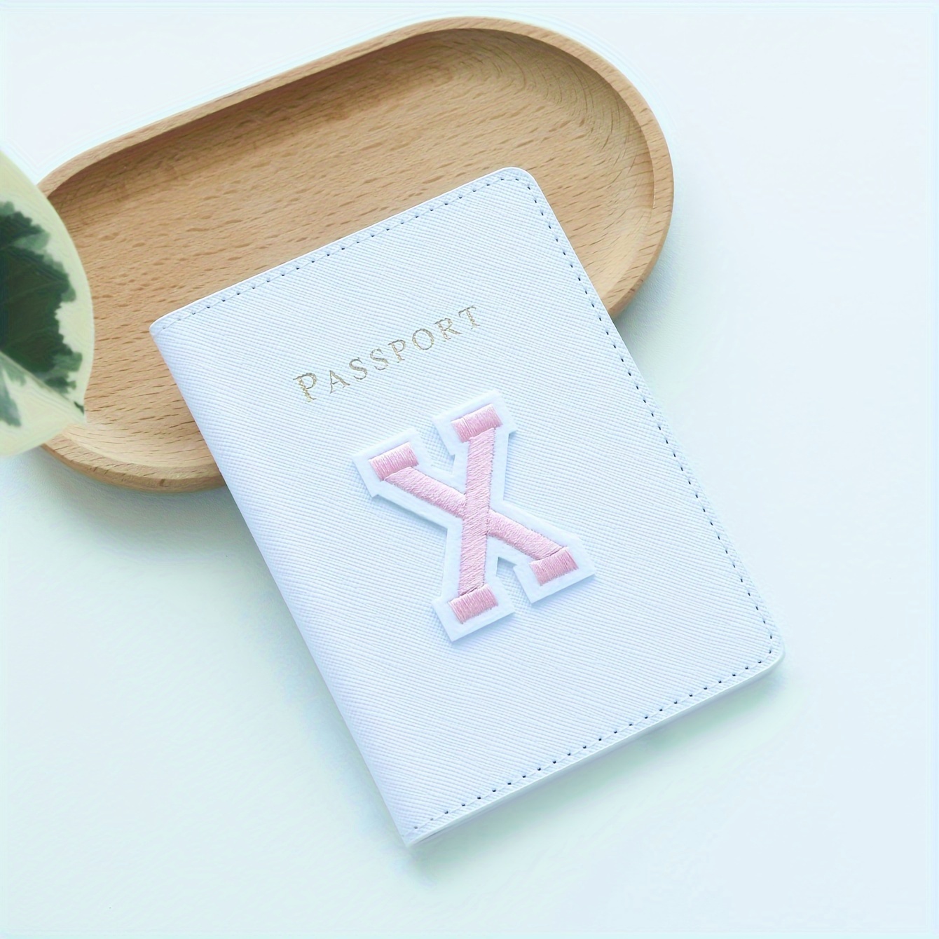 TEMU Custom Embroidered Letter Passport Cover, Personalized Baseball Initial Passport Holder, Tailored School Letter Cover, Easy Passport Holder For