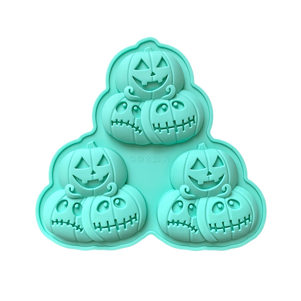 TEMU 1pc Mini Pumpkin-shaped Mousse Cake Silicone Mold, Diy Halloween Chocolate Dessert Jelly Pudding Cake Baking Pan