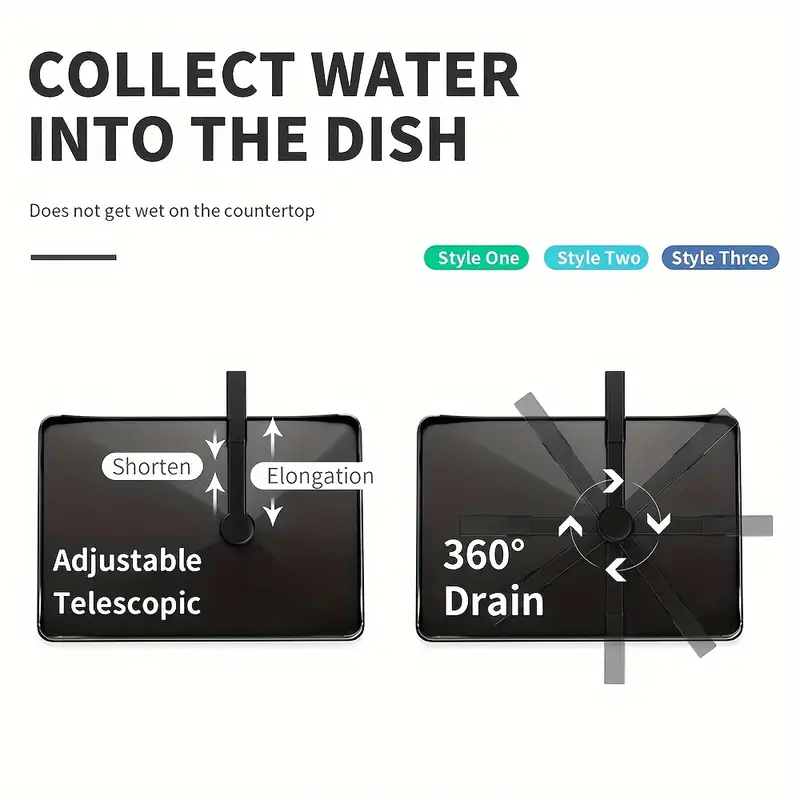 dish drying rack with 2 tier stainless steel dish rack and set with removable drip tray 360 swivel spout utensil holder large capacity dish drainer for kitchen counter Product details 3