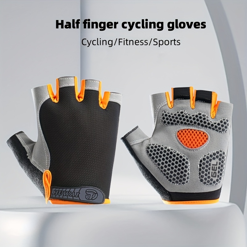 TEMU Summer Half-finger Fitness Cycling Gloves, Mountain Bike Road Glove For Men And Women Outdoor Equipment Comfortable Adjustment, Cycling Gloves