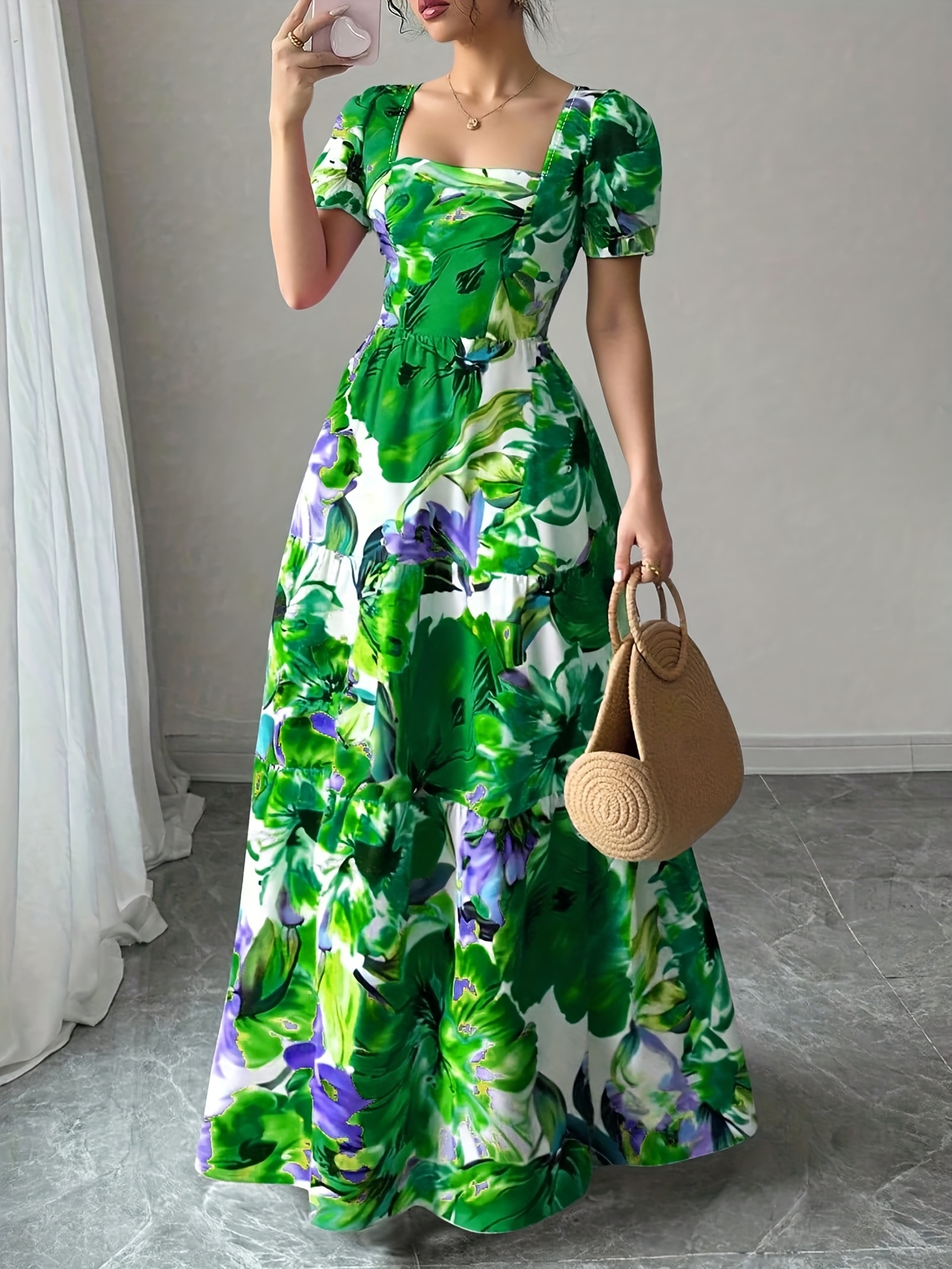 reseda green dress Light Pink Ombre Pleated Halter Cutout Maxi Dress – PinkBlush main image 0