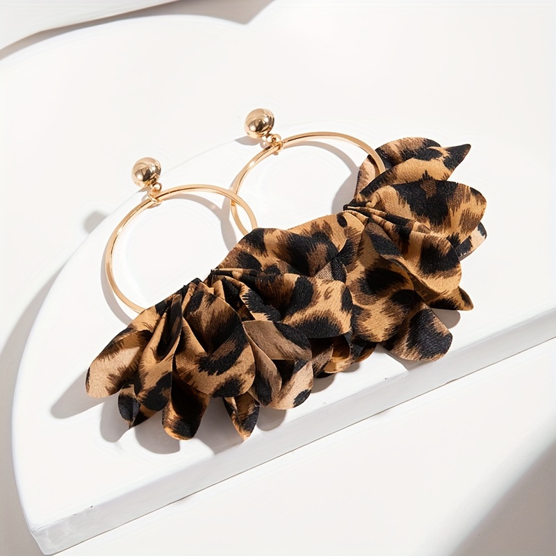 Leopard Print Dangle Earrings for Parties & All Seasons