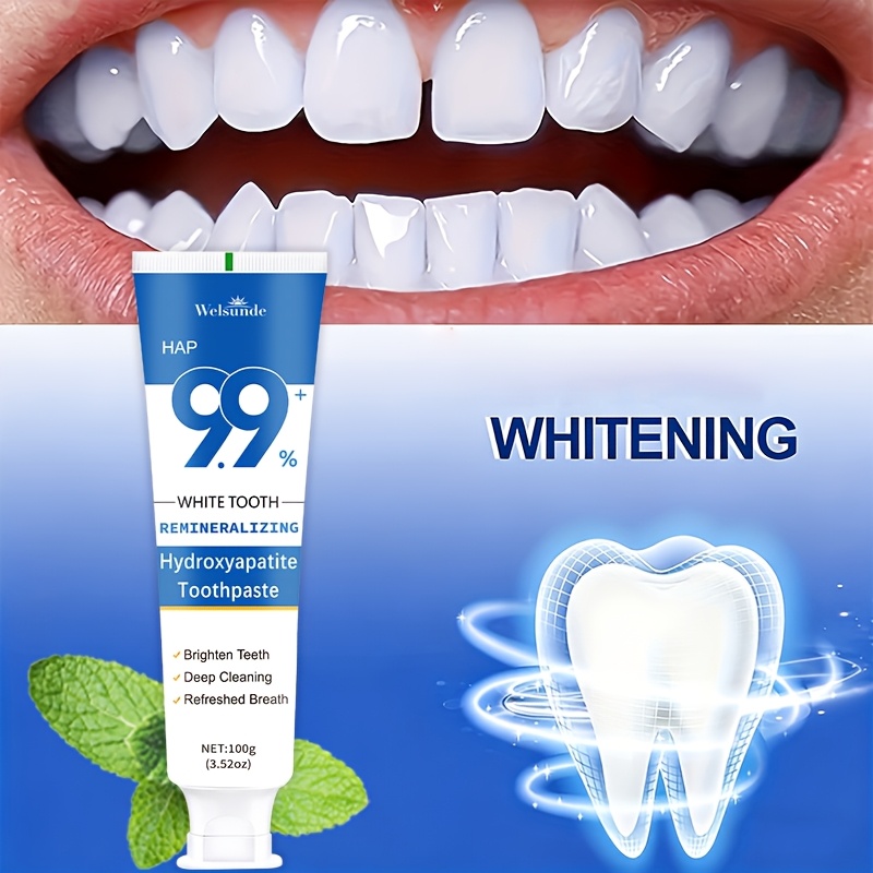 4 Packs Remineralizing Toothpaste, Effect & Deep Cleaning, Polishing & Brightening Teeth, Mint Flavor Helps Keep Breath Fresh, Plaque, Hypoallergenic for Sensitive Teeth, Oral Health & Hygiene, Travel-100g*4, for Everyone Use - Image 7