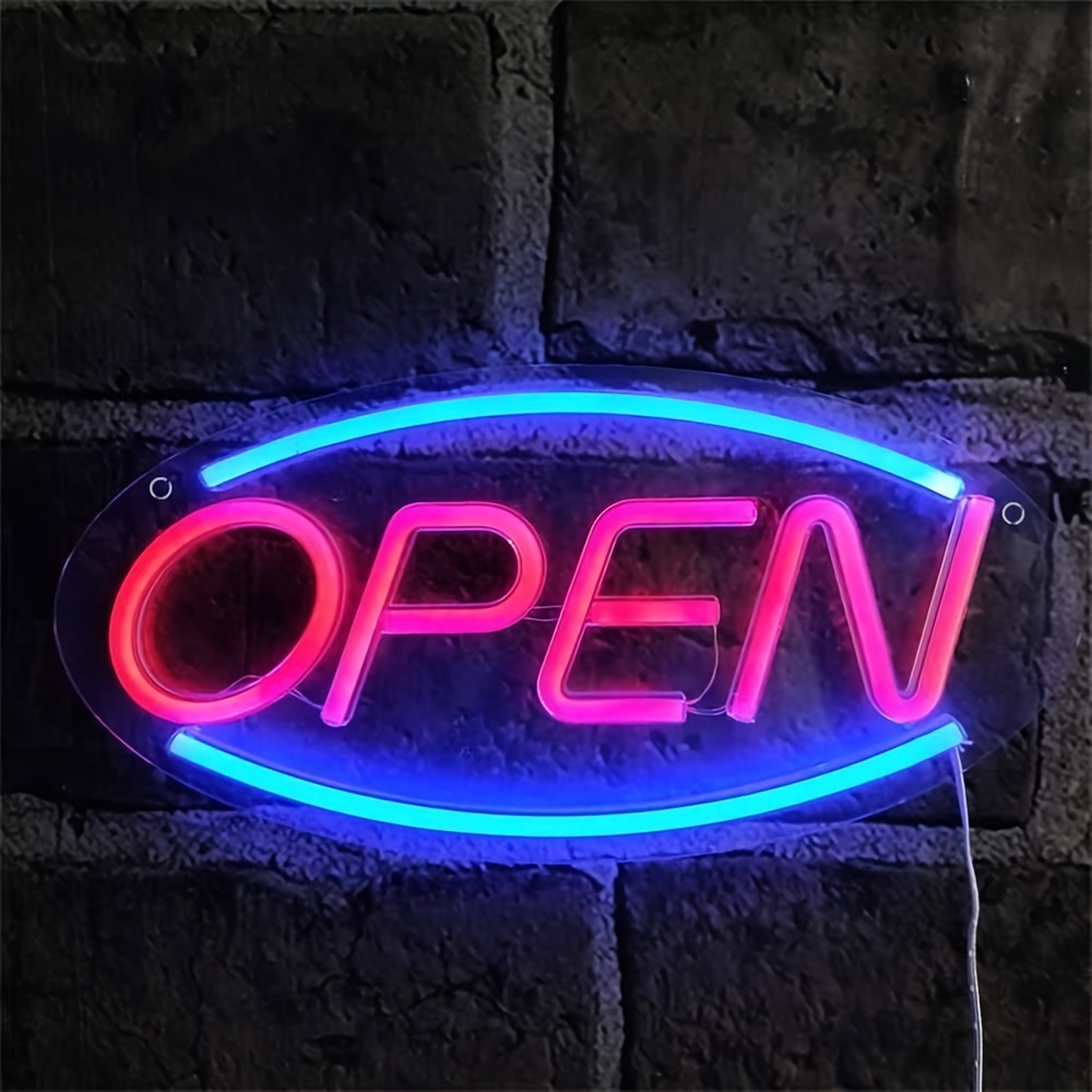 

Open Neon Sign Led Business Neon Open Sign Wall Light Art Decor Novel Night Neon Lamps Powered By Usb Wire For Bars, Stores, Coffee Shop, Hotel, Outdoor Decorations