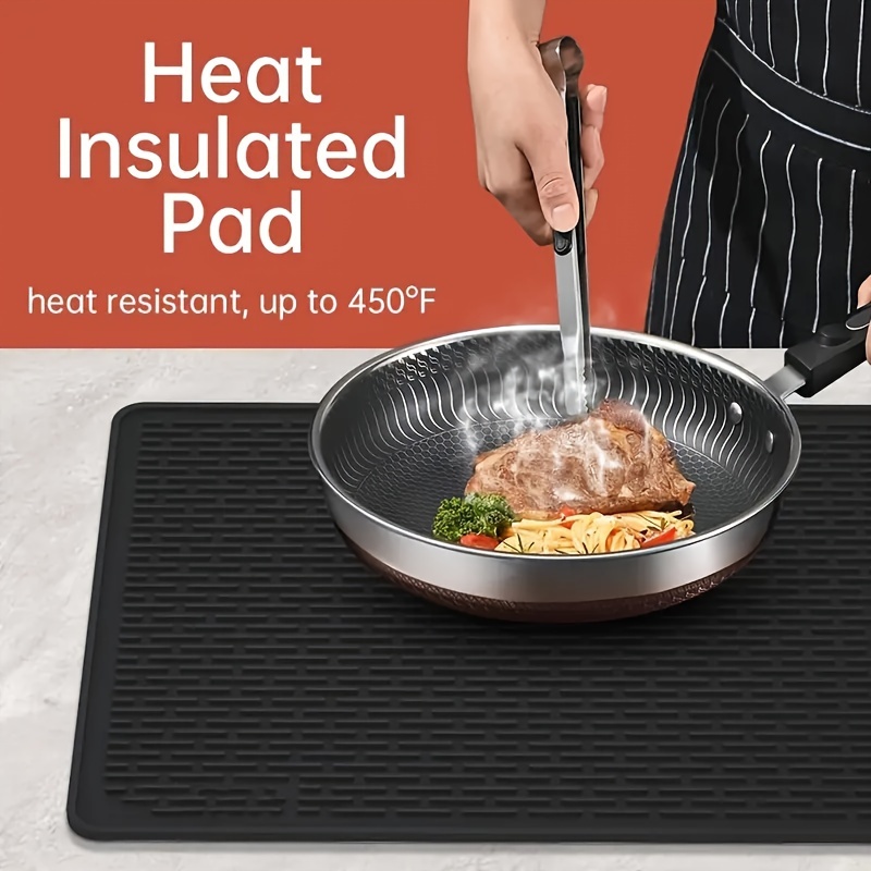 

Extra Large Silicone Stove Top Protector Mat - Heat Resistant, Non-stick, Easy Clean, Flat Rv Range Stove Top Cover, Ceramic Cook Top Protector, Dish Drying Mat