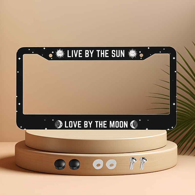 TEMU Cadre de plaque d'immatriculation 2D PLAT 1pc, Cadre de plaque d'immatriculation | Couvercle de plaque d'immatriculation d'inspiration zen |