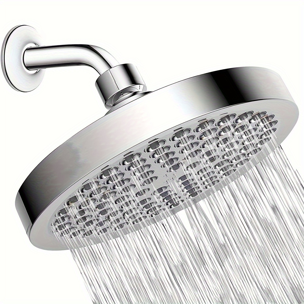 

6" Shower Head High Pressure Waterfall Bathroom Showerhead Adjustable Angles