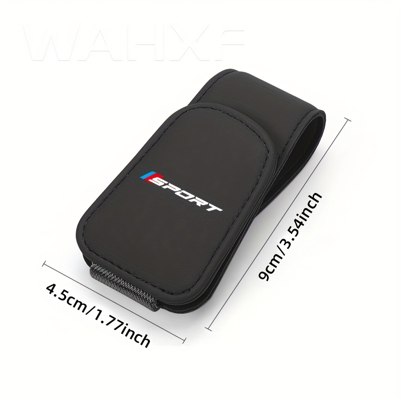 Image of 1 Sports Car Eyeglass Holder, Eyeglass Clip For Car Sun Visor, Eyeglass Hook Clip, Suitable For Most Cars - Durable Pu Leather Interior Accessory