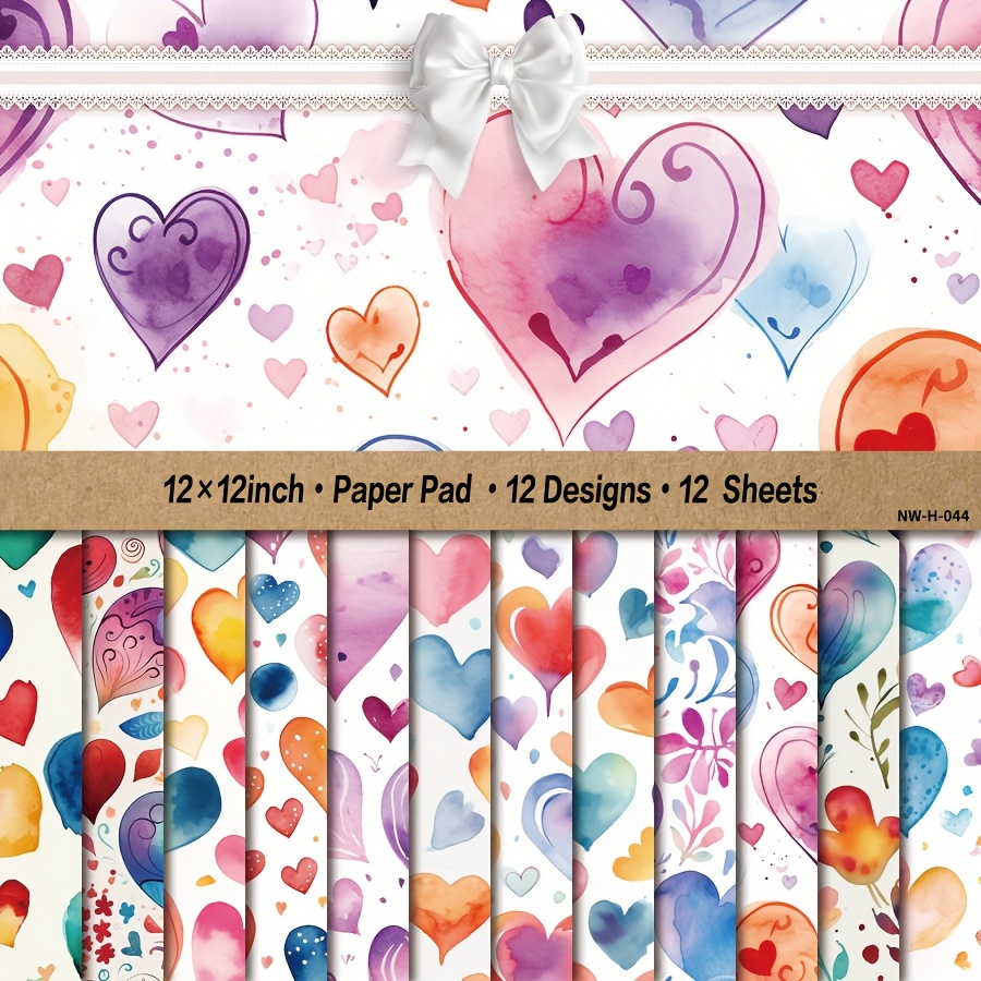 TEMU 12/24/36/48 Sheets 12×12", Paper Pad, Art Craft Pattern Paper For Scrapbooking, Craft Cardstock Paper, Diy Decorative Background Card Making