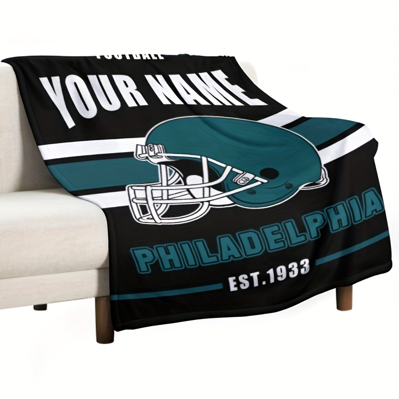 

Personalized Philadelphia Rugby Toss Blanket - Custom Name, Comfortable Fleece, Fits Sofas, Beds And Sofas - Ideal Gift For Rugby Fans - In Multiple Sizes