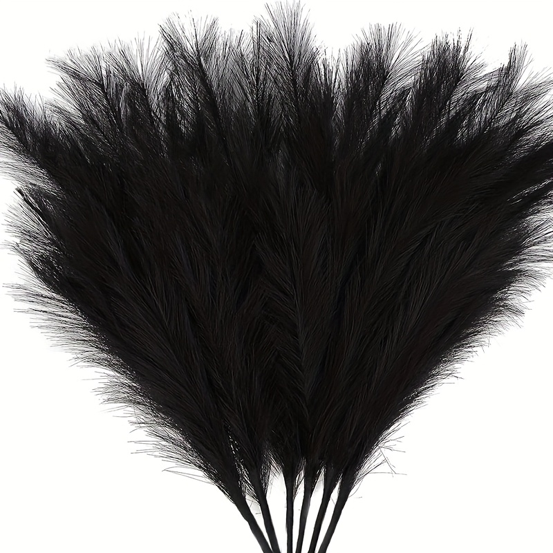 TEMU 14 pièces d'herbe de artificielle (herbe noire, tiges noires) | Convient pour décorations florales, composition florale, fleurs artificielles en