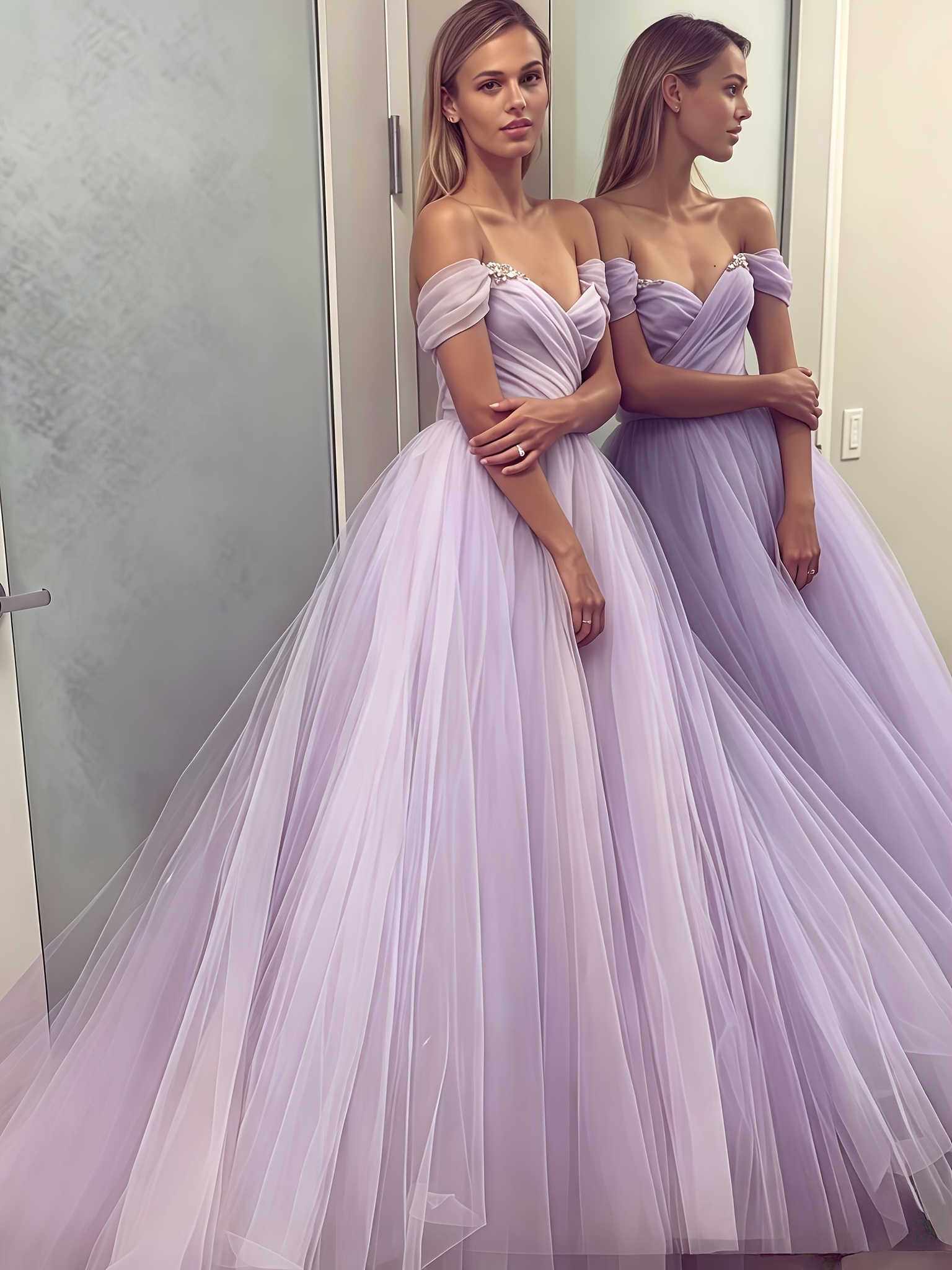 big puffy bridesmaid dresses Women'S Elegant Off Shoulder Evening Beaded Pleated Formal Dress A Line Tulle Long Prom Dress With Corset * Wedding Dress For * Birthday Party Gown Wedding Guest Dress Dress SIZE:32 Botika-Naomi line Fabric Royal Blue Spaghetti Straps